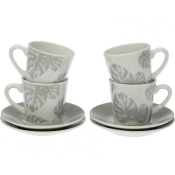 Versa Shelly Glassy Porcelain Coffee Mug Set (4 Rooms)