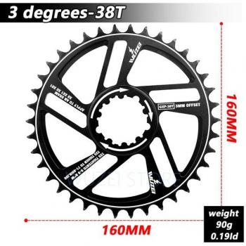 WUZEI MTB Chainring 36T Offset 3 Degrees for Sram 11/12 Speed NX GX GXP Crankset
