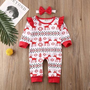 Baby's 1st Christmas Romper Set by Pudcoco