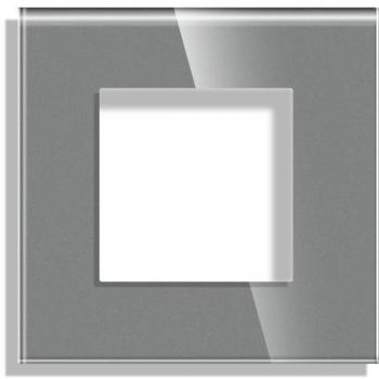 Frontal socket cristal gris KOOB 1 Módulo