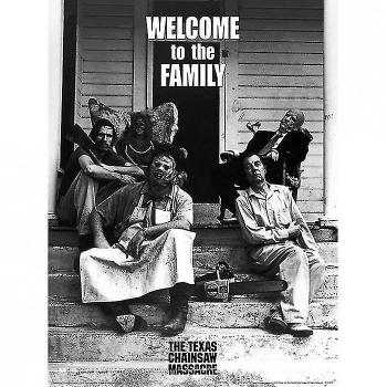 Impresión en blanco y negro La Masacre de Texas Chainsaw Bienvenida a la Familia