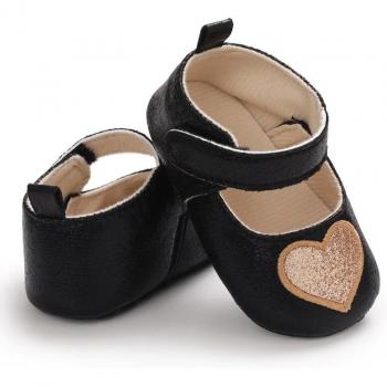 Petite Reine 0-18M Chaussures Simples à Motif Coeur, Semelle Souple