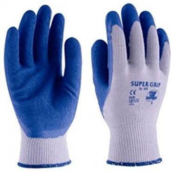 Guante Poliamida/Algodón Latex Rugoso Azul Super Grip T-07