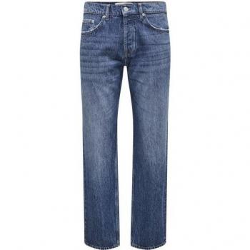 ONLY & SONS Loose-fit Jeans in Mittelblau