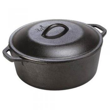 Pre-Seasoned Lodge Cast Iron Dutch Oven, 5 Quarts