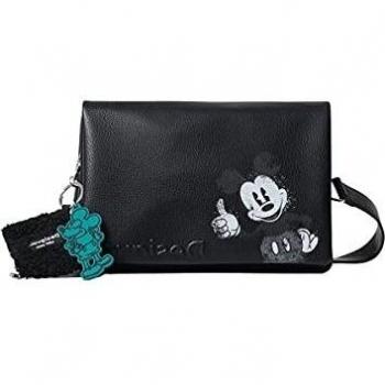 Sac bandoulière aspect cuir Mickey Mouse avec porte-clefs