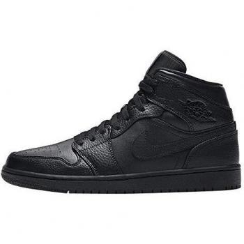 Nike Air Jordan 1 Mid, Men's Basketball Shoe, Black, 6 UK (40 EU)