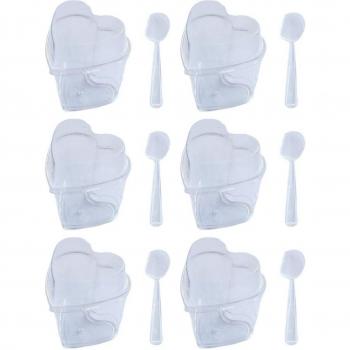 10 Sets 150ml Jelly Pudding Bowls with Spoon and Lid