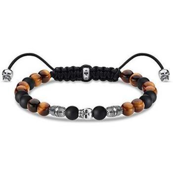 Pulsera de plata de ley Thomas Sabo con obsidiana