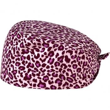 Gorro de Scrubs con Toalla de Algodón y Diseño de Leopardo