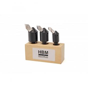 HBM 3-teiliger Bearbeitungskopfsatz Klein Modell 1