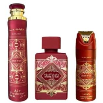 Perfumed Oasis Trio – 100 ml Eau de Parfum, 200 ml Body Mist, 300 ml Air Refresh