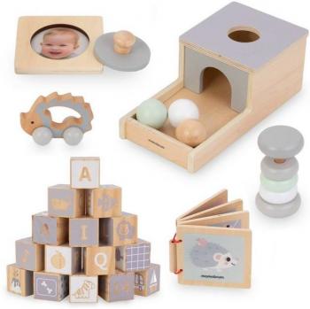 Set Éducatif Montessori Bois pour Enfant – 6 Objets