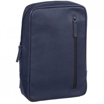 Sac bandoulière en cuir bleu Den Haag