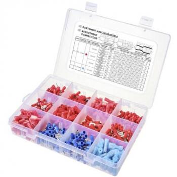 Crimp Connector Assortment 0.5 mm² to 2.5 mm² Red and Blue 575 pcs