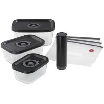 Küchenprofi Easyfresh Vakuum Starter-Set 7-teilig mit elektrischer Vakuumpumpe und Borosilikatglas-Dosen