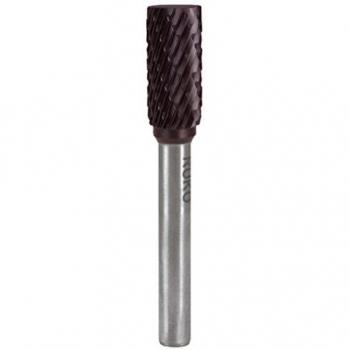 Ruko Fraises limes carbure revêtues TiCN, denture croisée forme a cylindrique, bout plat