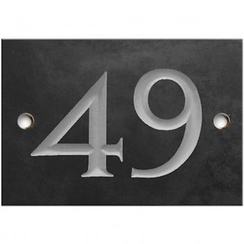Handcrafted Engraved Slate House Number Marker