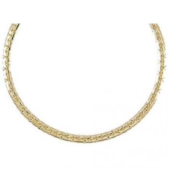 Collier Or 18 Carats Maille Haricot Jaune