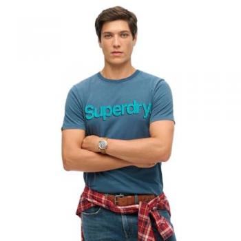 Superdry T-Shirt Classic Core Logo Ombra Blu