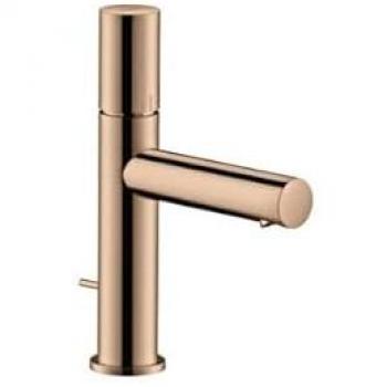 Hansgrohe Axor Uno Mitigeur Monocommandé Lavabo 110 – Projection 123 mm, Poignée Zéro, Tirette Vidange, Or Rouge Poli