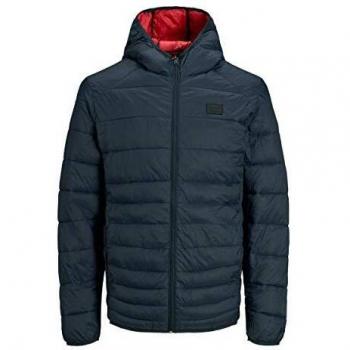 Jack & Jones Veste Bomber Jjebomb Puffer Hood Noos, Bleu (Navy Blazer), X-Large Homme