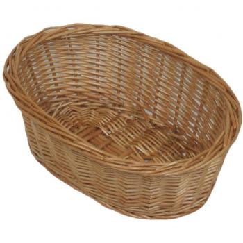 Red Hamper Small Oval Wicker Tray, Wood Brown