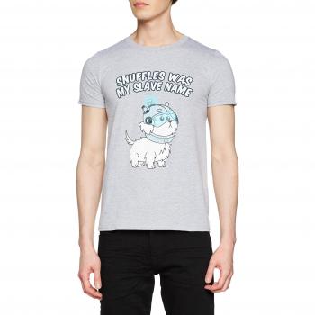 CID Men's Rick and Morty-Snuffles Print T-Shirt (Small, Sports Grey)