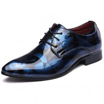 Scarpa Oxford Uomo Marrone Rossa Verniciata 37-50EU