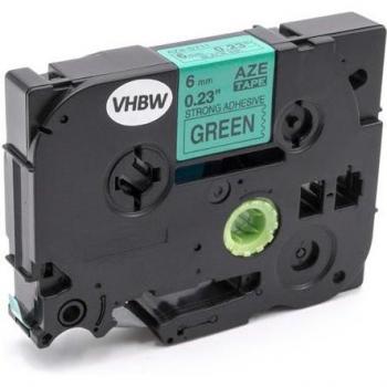 Cassetta Nastro 6mm Nero Verde Extra Forte Brother 1005bts/1005f