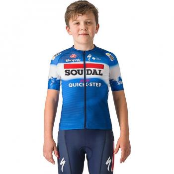 2024 Soudal Quick‑Step Kinder‑Trikot, blau, Kurzarm, 12