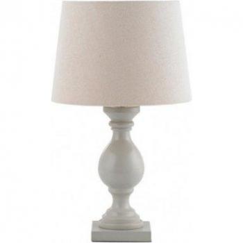 Lampe Marsham taupe abat-jour en tissu
