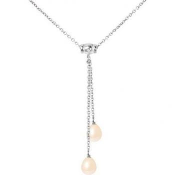 Perla Duo Toi & Moi en Plata 925, Tallo Rosa Natural