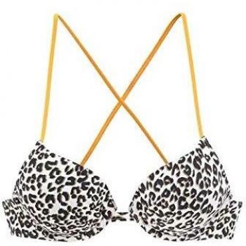 Toppetto Bikinì Buffalo Kitty Marrone‑Giallo‑Bianco
