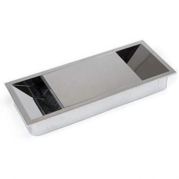 Couvercle passe-câble rectangulaire 152x61mm pour table