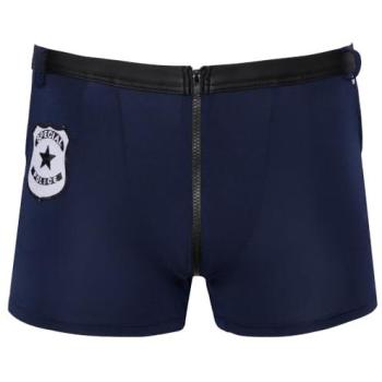 Svenjoyment Boxer Policier Bleu Confort Étendu