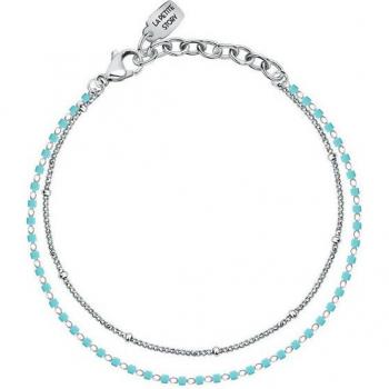 Light Blue Pearl Steel Bracelet for Women