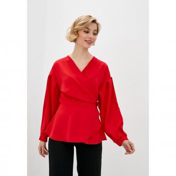 Blusa de gasa con peplum y diseño cruzado ISSA Plus