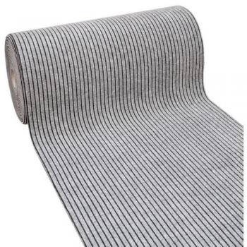 Emmevi Mv S.p.a. – Tapis Épais pour Cuisine et Salon, Gris Rayé, 1 m × 3 m