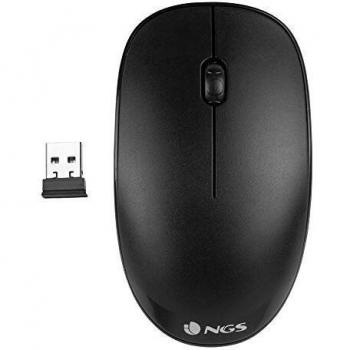 NGS Fog Mouse Wireless da 2.4 GHz, 2 Tasti + Scroll, Nero (p4s)