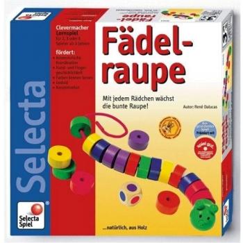 Chenille à enfiler en bois