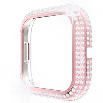Funda de marco ligera con diamantes para reloj Fitbit Versa 2, 3 y Sense