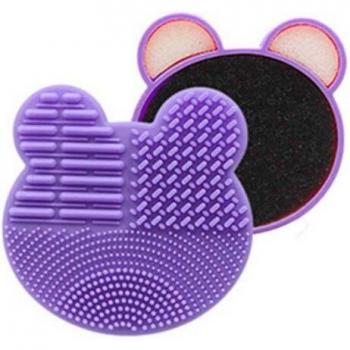 Makeup Brush Cleaning Kit with Instant Color Removal and Dual-Sided Sponge