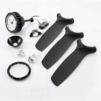 Ventilatore da soffitto con lampada 'Aila' a controllo remoto (Moderno) colore Nero