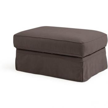 Hermann‑Stil Hocker aus Steinveloursstoff