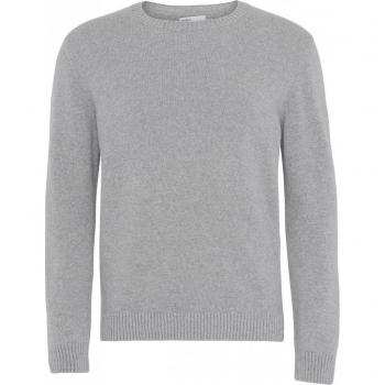 Pull col rond Colorful Standard en laine gris