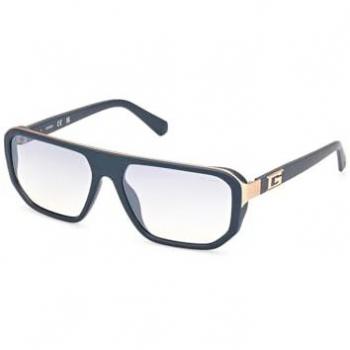 Gu00124 Occhiali da Sole Guess Plastica Grigio Oro Graduati o Non Graduati Quadrati Misura M Unisex
