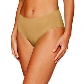 Sloggi Damen Zero One Midi Unterhose, Beige (Peau), L