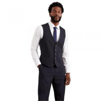 Tailored Fit Navy Essential Waistcoat