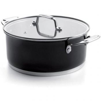 Pentola 28 Cm. Black con Coperchio di Vetro